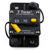 Picture of T Tocas 70 Amp Surface-Mount Circuit Breakers with Manual Reset, 12V- 48V DC, Waterproof (70A)