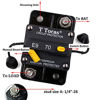 Picture of T Tocas 70 Amp Surface-Mount Circuit Breakers with Manual Reset, 12V- 48V DC, Waterproof (70A)