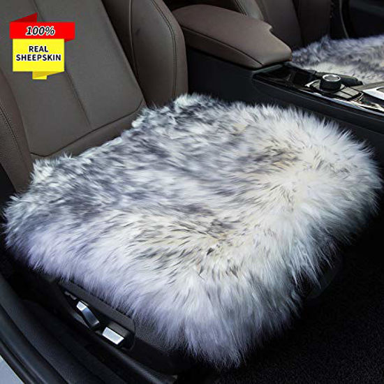 GetUSCart Sheepskin Car Seat Cover Cushion Sisha Luxury Long Wool