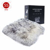 Picture of Sheepskin Car Seat Cover Cushion Sisha Luxury Long Wool Winter Warm Seat Cushion for Auto Car and Office Chair (Grey Tips)