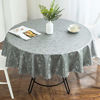 Picture of smiry Waterproof Vinyl Tablecloth, Round Heavy Duty Table Cloth, Wipeable Table Cover for Kitchen and Dining Room (Grey, 70" Round)