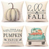 Picture of 4TH Emotion Fall Decor Pillow Covers 20x20 Set of 4 White Pumpkin Farmhouse Decorations Throw Cushion Case for Fall Thanksgiving Home Decorative Pillows TH011-20