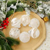 Picture of XmasExp Christmas Ball Ornaments Set-70mm/2.76" White Large Shatterproof Clear Glitter Pastic Christmas Ball Ornaments Xmas Tree Decoration Delicate Hanging Ornaments for Xmas Party (12 Counts,White)