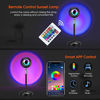 Picture of Sunset Lamp Projection, Sunset Light 16 Colors with Remote and App Control, 180 Degree Rotation Color Changing Rainbow Night Light for Bedroom Photography Live Broadcast Party