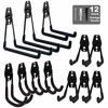 Picture of Garage Hooks Heavy Duty 12 Pack, Steel Garage Storage Hooks, Tool Hangers for Garage Wall Utility Wall Mount Garage Hooks and Hangers with Anti-Slip Coating for Garden Tools, Ladders, Bulky Items