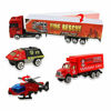 Picture of Jenilily Fire Engine Trucks Toys for Boys Rescue Vehicle Car Set Children Kids Mini Firetrucks Ambulance Toys for Boys 3 4 5 Years Old