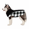 Picture of Kuoser Reversible Dog Cold Weather Coat, Reflective Waterproof Winter Pet Jacket, British Style Plaid Dog Coat Warm Cotton Lined Vest Windproof Outdoor Apparel for Small Medium and Large Dogs Black XL