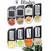 Picture of Vegetable Chopper 12 in 1 Mandoline Slicer Cutter Chopper and Grater Vegetable Slicer Cheese Slicer Onion Chopper Blue