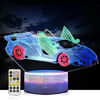 Picture of 3D Race Car Night Light for Boys,3D Illusion Lamp 3 Colors Changing with Remote,Racing Car Gift for Children Boys Kids Birthday and Holiday Thanksgiving Christmas Gift