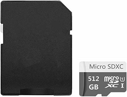 Picture of Micro SD Card 512GB Micro SD SDXC Card High Speed Class 10 Memory Card for Phone, Tablet and PCs with Adapter (512gb)