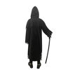 Picture of Kids Grim Reaper Cosplay, Halloween Printed Ghost Robe, Cosplay Black Robe with Glow Pattern with Halloween