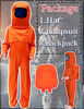 Picture of Noucher Kids Astronaut Costume Space Jumpsuit Backpack Set Cosplay Halloween Costume Gift for Kids Children Boys Girls Aged 4-9(Tag M(6-7T), Orange)