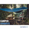 Picture of 16X20 Waterproof Multi-Purpose Poly Tarp - Blue Tarpaulin Protector for Cars, Boats, Construction Contractors, Campers, and Emergency Shelter. Rot, Rust and UV Resistant Protection Sheet