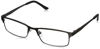 Picture of Foster Grant Men's Samson e.Readers Reading Glasses Rectangular, Satin Dark Gunmetal/Transparent, 52 mm + 2