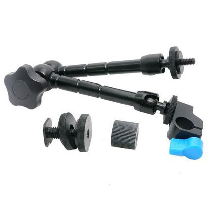 Picture of CowboyStudio 11-Inch Articulating Magic Arm for Mounting HDMI Monitor LED lights, with 15mm Rod Clamp