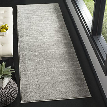 Picture of SAFAVIEH Adirondack Collection ADR113C Modern Ombre Non-Shedding Living Room Entryway Foyer Hallway Bedroom Runner, 2'1" x 6' , Light Grey / Grey