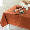 Picture of Benson Mills Harvest Legacy Damask Fabric Tablecloth for Fall, Harvest, and Thanksgiving (Rust, 52" x 70" Rectangular)