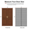 Picture of MAGZO Screen Door Magnets Fit Door Size 48 x 80, Durable Fiberglass Double Door Mesh with Full Frame Hook&Loop-Black