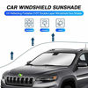 Picture of KUST Windshield Sun Shade for Jeep Cherokee SUV 2014-2021Not for Jeep Grand Cherokee Sunshade Foldable Blocks UV Rays Sun Visor Protector Keep Your Car Cooler