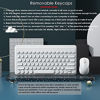 Picture of Fashion Wireless Keyboard and Mouse Combo, USB Cordless Cute Round Key Smart Power-Saving Ultra Slim Combo for Laptop, Computer and Desktop (Pearl White)