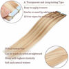 Picture of Tape In Hair Extensions Real Human Hair Invisible Seamless Skin Weft Double Side Tape Remy Human Hair Extensions Natural Straight For Women (12'',40g/20pcs,#18P613 Ash Blonde&Bleach Blonde)