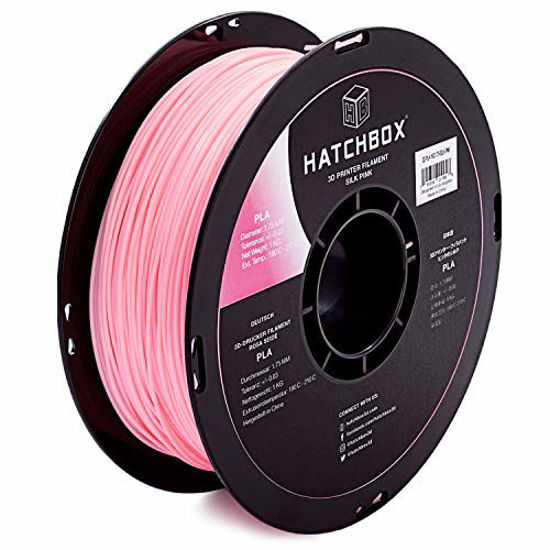 Picture of HATCHBOX Silk PLA 3D Printer Filament, Dimensional Accuracy +/- 0.03 mm, 1 kg Spool, 1.75 mm, Pink