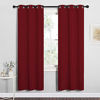 Picture of NICETOWN Burgundy Window Curtains Blackout Drapes, Thermal Insulated Christmas Decorative Blackout Curtains/Draperies for Laundry Room (Burgundy Red, One Pair, 34 by 72-inch)