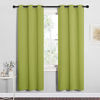 Picture of NICETOWN Blackout Curtain Panels for Loft Window, Thermal Insulated Christmas Window Decoration Blackout Draperies/Drapes for Window (1 Pair, 34 x 72 inches in Fresh Green)