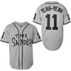 Picture of The Sandlot Benny Jersey The Jet Rodriguez Michael Squints Palledorous Alan Yeah-Yeah McClennan Movie Baseball Jersey (11 Yeah-Yeah Grey, Medium)