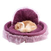 Picture of WYSBAOSHU Cute Princess Pet Bed Bow-TIE Lace Cat Dog Bed (L, Purple)