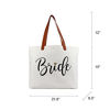 Picture of Bride Tote Bag with Makeup Bag, Gifts for Engagement / Bridal Shower / Bachelorette / Wedding Party Canvas White