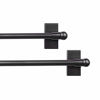 Picture of WL.Rocaille Adjustable Magnetic Rods for Mental Appliance, Doors, Windows,16 to 28 Inch/2 Pack/Easy Installation Toilet Towel Bar, Muti-Useful (Black, 2pack)