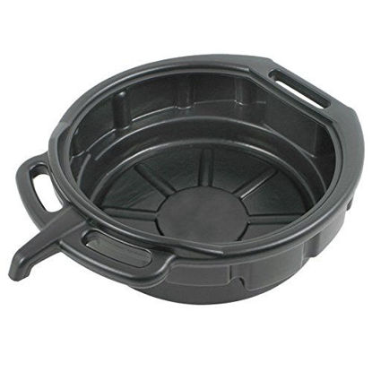 Picture of NEIKO 20762A Oil Drain Pan | Black Plastic Anti Splash | Motor Oil Drip Catcher Pan | 2 Gallon (8L) Capacity