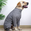 Picture of Dog Recovery Suit Abdominal Wound After Surgery Wear Prevent Licking Wounds E-Collar & Cone Alternatives Postoperative Shirt Dog Pajamas Long Sleeve Prevent Shedding (X-Small, Grey)