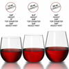 Picture of Bravario Unbreakable Stemless Plastic Wine Glasses | Shatterproof 100% Tritan | Dishwasher-Safe | BPA-free | Awesome for Indoor Outdoor | 20 oz, Set of 4