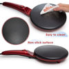 Picture of Auto Power Off Electric Crepe Maker I Pan APO Portable Crepe Maker & Hot Plate Cooktop I ON/OFF Switch I Nonstick Coating I Automatic Temperature Control I Easy to use I Pancakes, Blintz, Chapati . (Red)