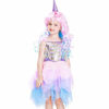 Picture of Girls Unicorn Dresses with Wig, Kids Birthday Outfits Halloween Costume