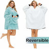 Picture of Oversized Wearable Blanket Sherpa Fleece Blanket Hoodie Warm Thick Big Hooded Sweatshirt Hoodie Blanket Jacket for Adults Women Girls Teenagers Teens Men