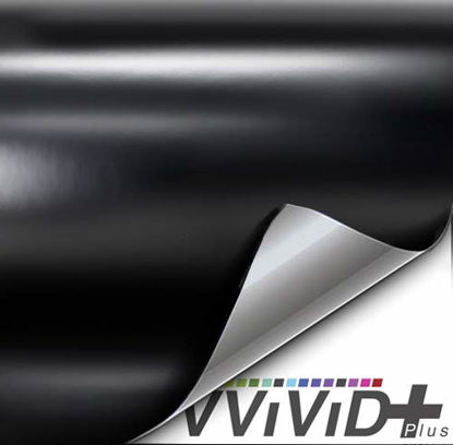 Picture of VViViD+ Satin Black Premium Adhesive Vinyl Wrap Film (3ft x 5ft)