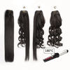 Picture of 14" Remy Human Hair Clip in Extensions for Women Thick to Ends Jet Black(#1) 6 Pieces 70grams/2.45oz