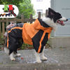 Picture of Lovelonglong Border Collie Dog Hooded Raincoat, Collie Rain Jacket Poncho Waterproof Clothes with Hood Breathable 4 Feet Four Legs Rain Coats for Border Collies Large Dogs Orange L-M+