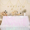 Picture of Eternal Beauty 60'' X 102'' Iridescence Sequin Tablecloth Wedding Banquet Party Rectangle Table Cover