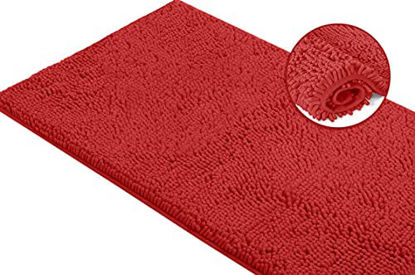 Luxury Chenille Bath Rug 32 x 20 Inches Soft Shaggy Bathroom Rugs Large  Size Sup