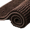 Picture of subrtex Bathroom Rugs Chenille Soft Short Plush Bath Mat Non-Slip Water Absorbent Shower Mat Quick Dry Machine Washable(Chocolate,16" x 24")