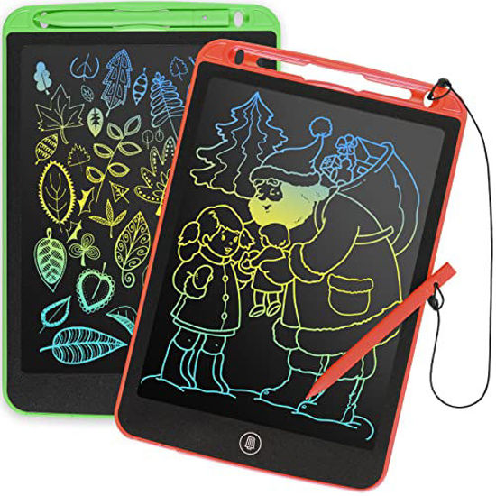 LCD Writing Tablet Kids Drawing Pad Doodle Board 12 Colorful Toddler  Scribbler Board Erasable Light Drawing Board Educational and Learning Toys  Gifts