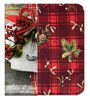 Picture of Newbridge Holiday Spruce Plaid Christmas Fabric Tablecloth, Holly, Evergreens, Acorn and Red Plaid Print Xmas Soil Resistant, No Iron Easy Care Tablecloth, 60 Inch x 120 Inch Oblong/Rectangle