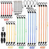 Picture of ROCKET STRAPS | 36 Piece Bungee Cords with Hooks | Bungee Cord Assortment Includes 48",40",32",24",18",10" | Tie Downs | Ball Bungees | Carrying Bag