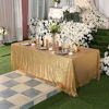 Picture of PartyDelight Sequin Tablecloth, Wedding, Sweetheart, Christmas Tree, Rectangular, 60"x 102", Light Gold