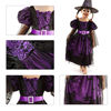 Picture of Halloween Witch Costume Set Fancy Party Dress Outfit for Girls(T 3-4Year)