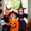 Picture of Halloween Witch Costume Set Fancy Party Dress Outfit for Girls(T 3-4Year)